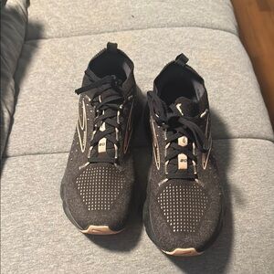 Brooks Glycerin 20 stealth fit Black and Pink Sneakers with Breathable Mesh